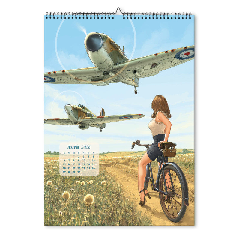 Romain Hugault calendrier Pin Up 2026 A3 13 planches