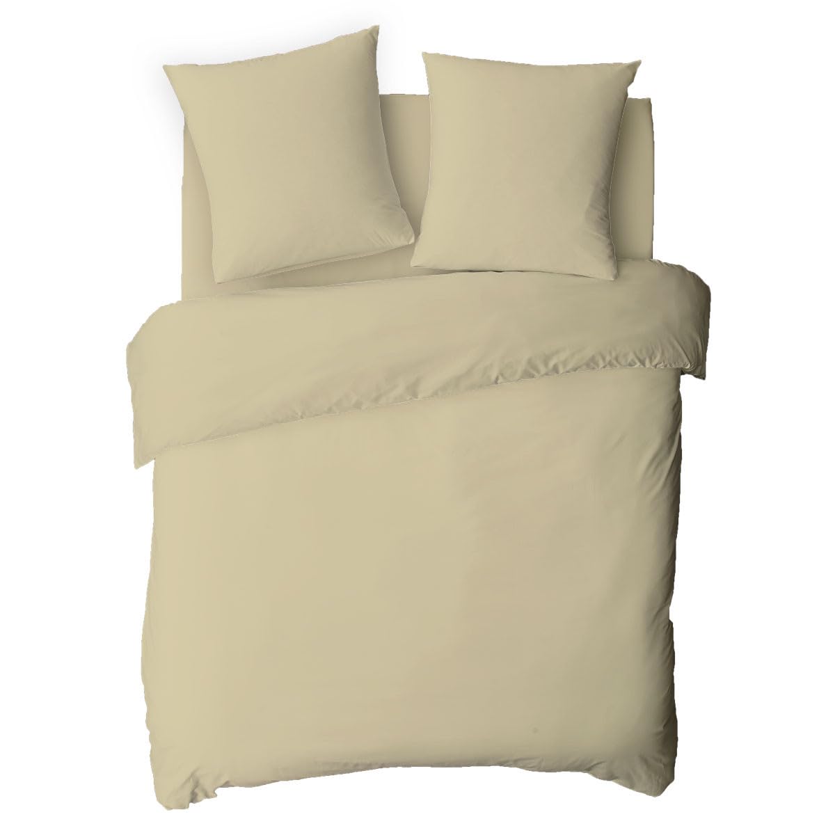 LEVASSEUR drap housse coton beige 180x200cm 100% coton 57 fils