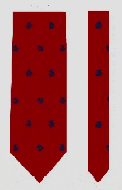 Air France cravate soie rouge crevette uniforme pilote