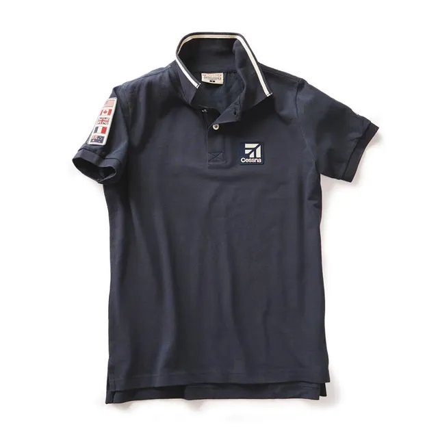 La Boutique du Pilote Cessna polo pilote navy coton XL