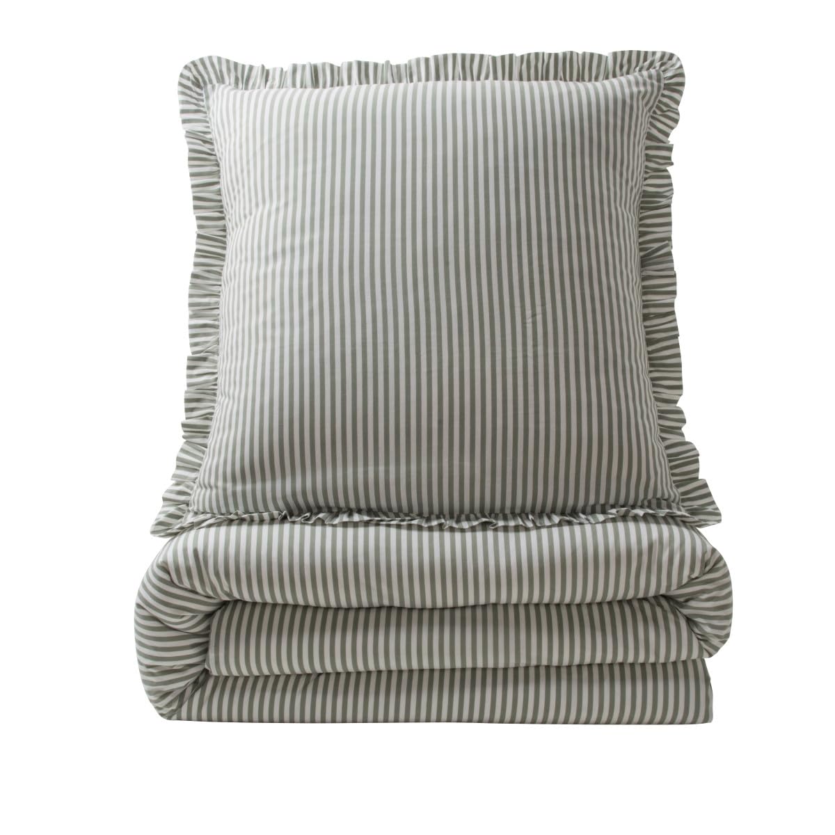 Levasseur Napoli parure de lit vert 260x240cm coton