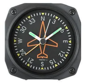 La Boutique du Pilote Gyrocompas réveil quartz 9x9 cm