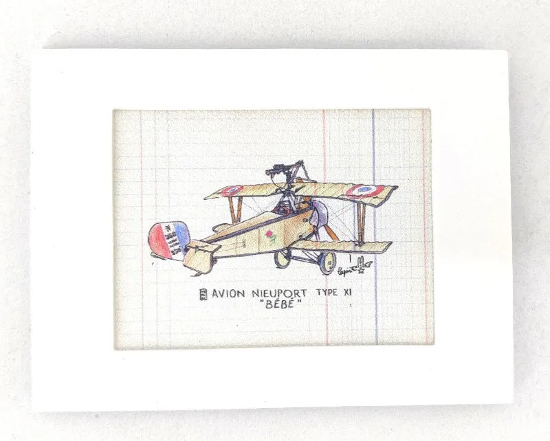 Magnet Nieuport XI Bébé Lapin déco aviation passe-partout