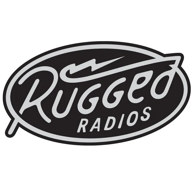 Rugged Radios Bolt sticker autocollant noir 5 pouces