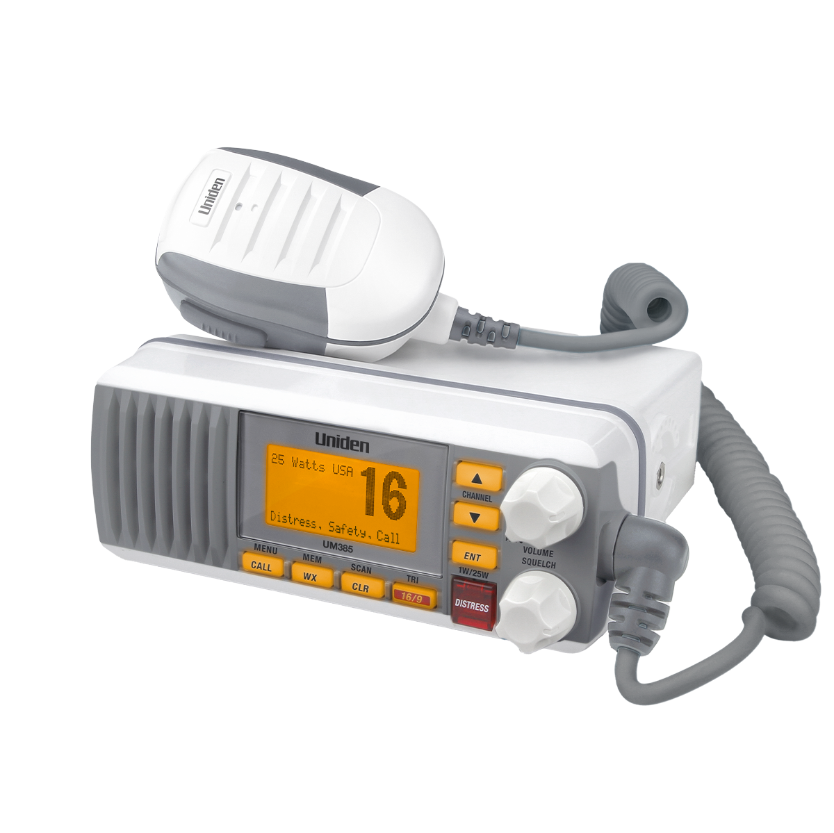 Uniden UM385 radio VHF marine fixe DSC blanc noir