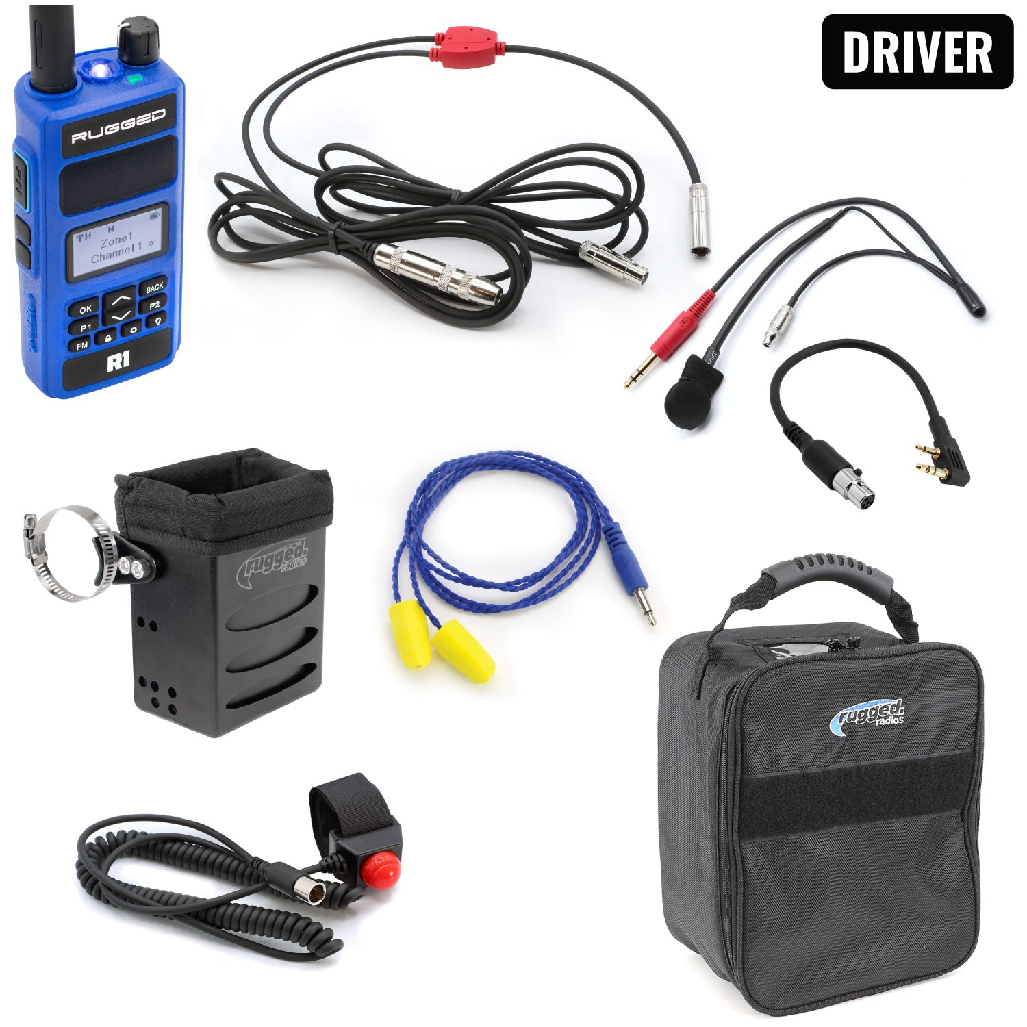 Rugged Air NASCAR R1 kit pilote radio bibande driver only