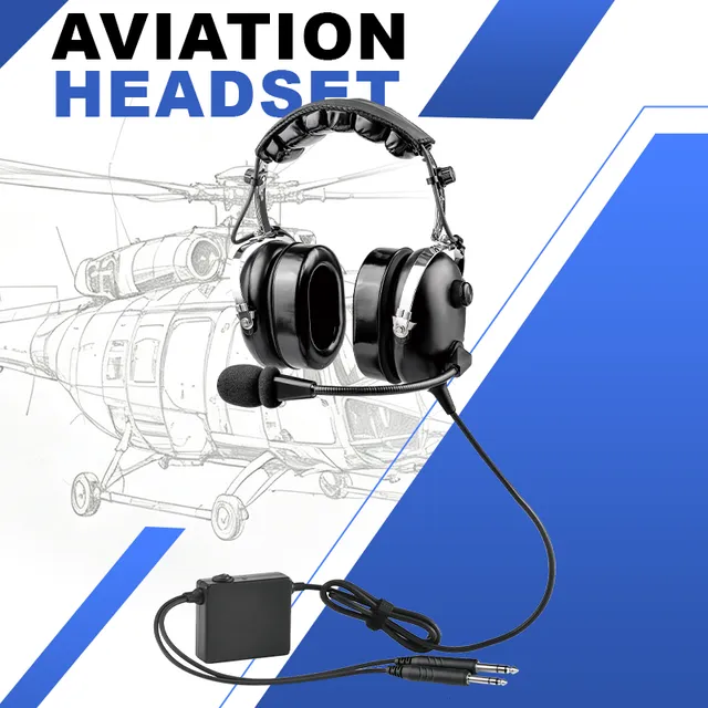 R Spider Aviation Headset ANR casque avion pilote cuir 52dB