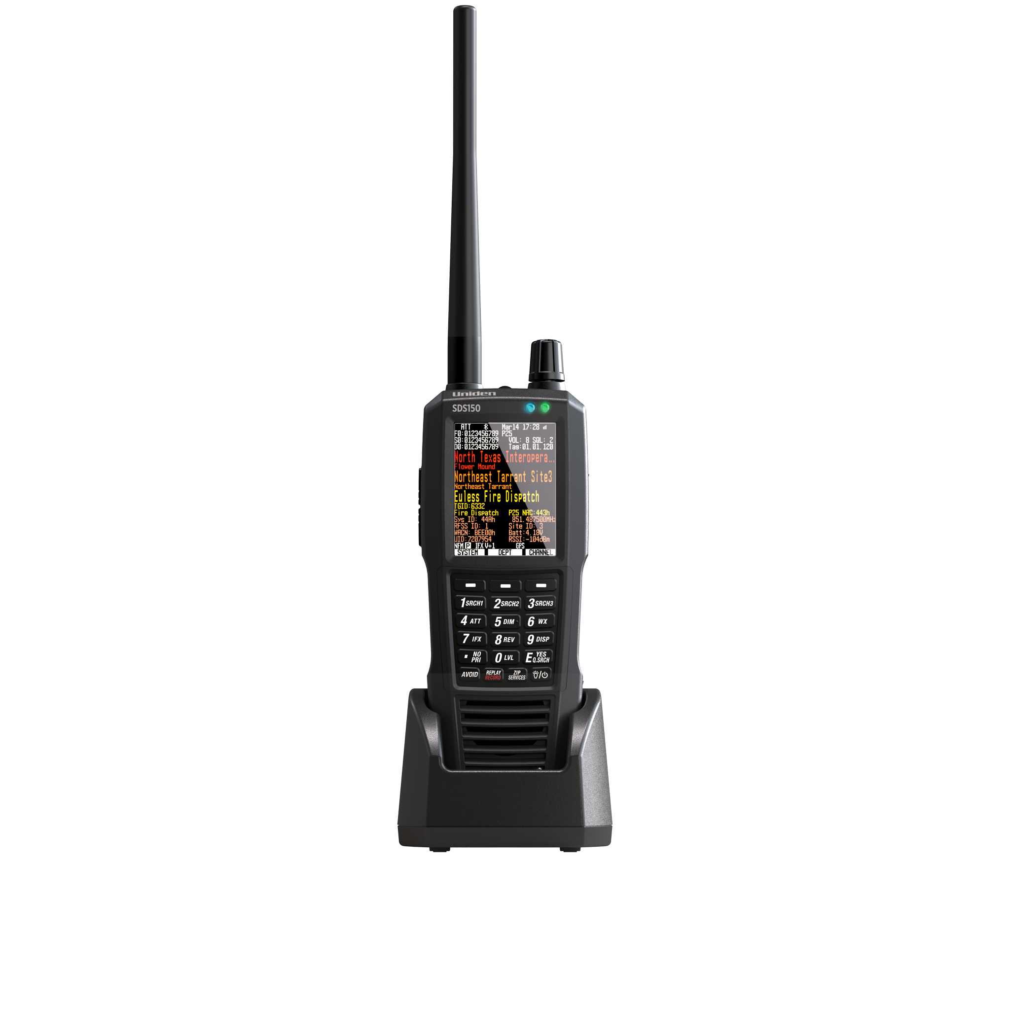 Uniden SDS150 scanner portable numérique