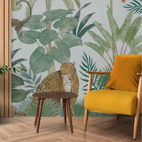 Future Home Papier Peint Intissé Panoramique Tropical Feuilles