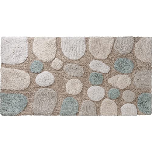 LEVASSEUR Galet Tapis de Bain Coton Beige 50x80cm Oeko-Tex