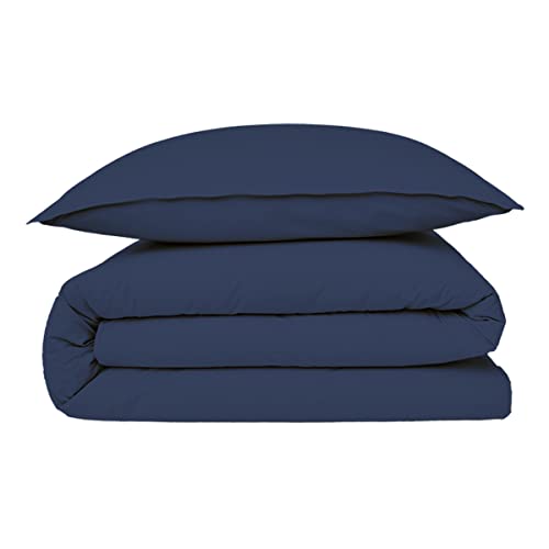 LEVASSEUR Linge de lit housse couette coton bleu 200x200cm