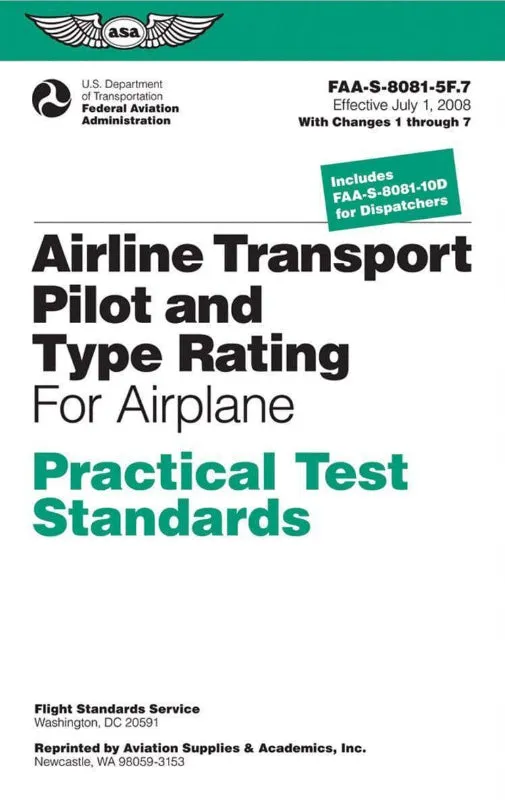 ASA Airline Transport Pilot livre examen FAA-S-8081-10D 95 p