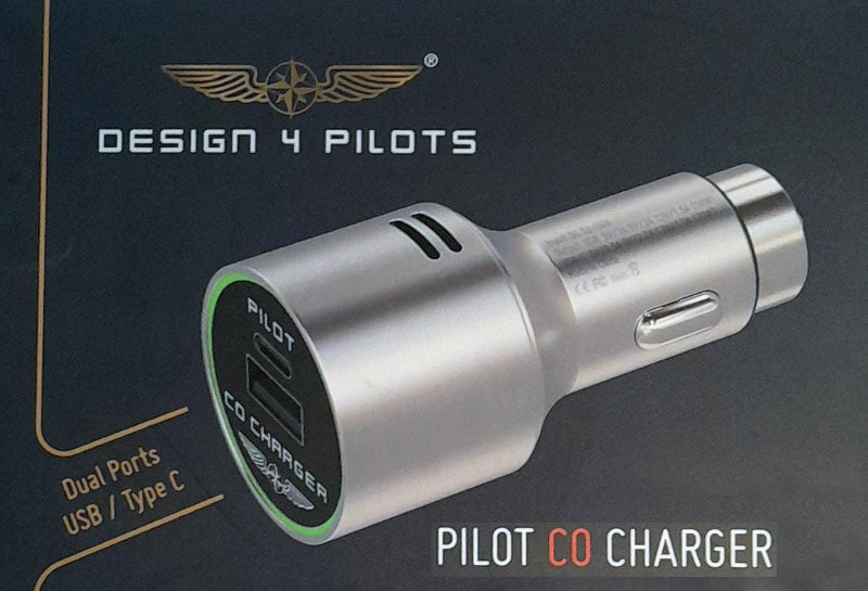 Design4Pilots Pilot CO chargeur USB détecteur CO 12-24V