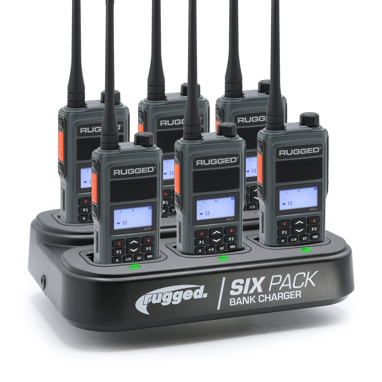 Rugged Air GMR5 radio GMRS portable gris lot 6 + chargeur