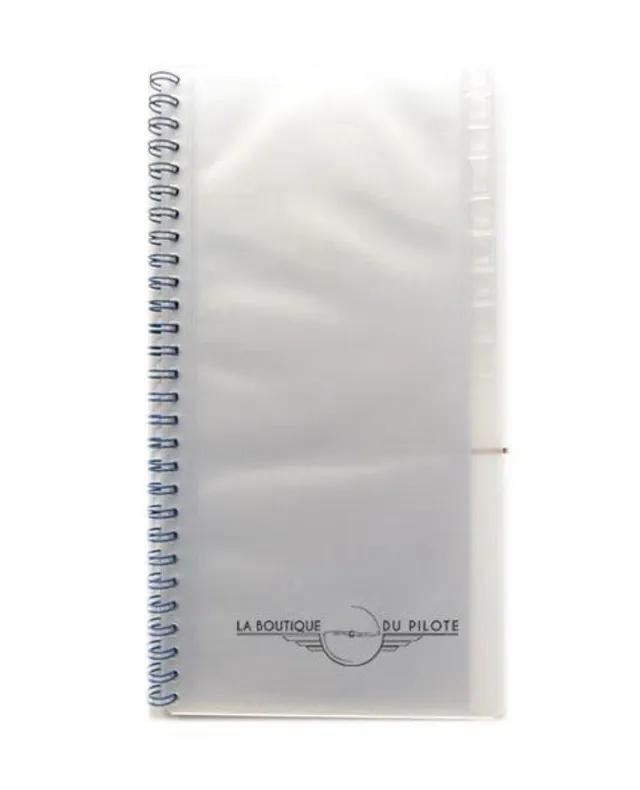 La Boutique du Pilote Accessoires Protège Check-List 17 feuillets 24x10cm transparent