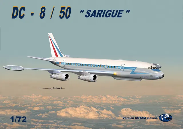 Mach-2 DC-8 50 Sarigue Maquette Avion 1/72 plastique à construire