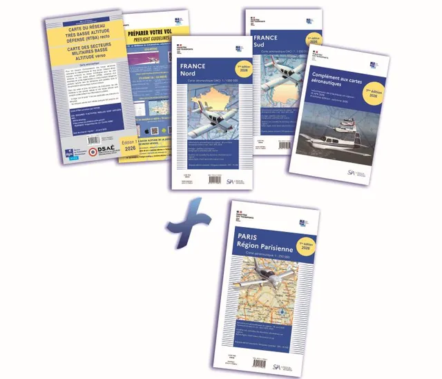 SIA Documents VFR 2026 + Carte Région Parisienne carte VFR