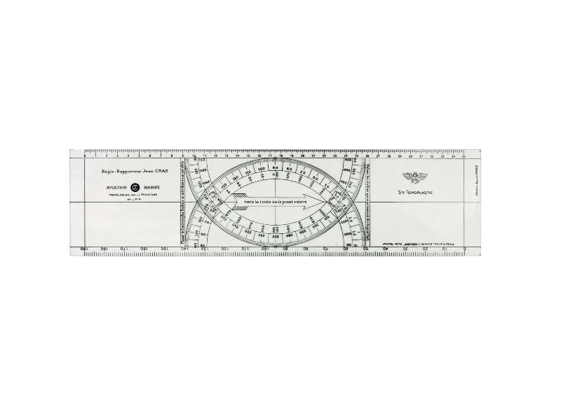 La Boutique du Pilote Règle Jean Cras Souple PVC 385 mm