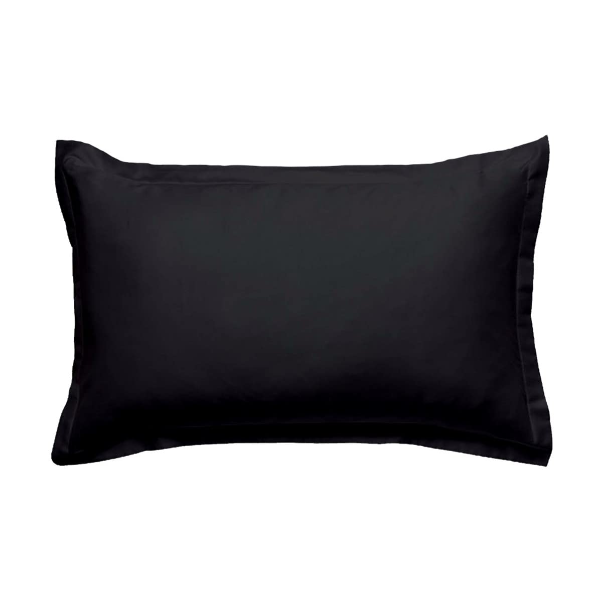 LEVASSEUR Linge de lit taie d’oreiller 50x70 noir lot 2 coton