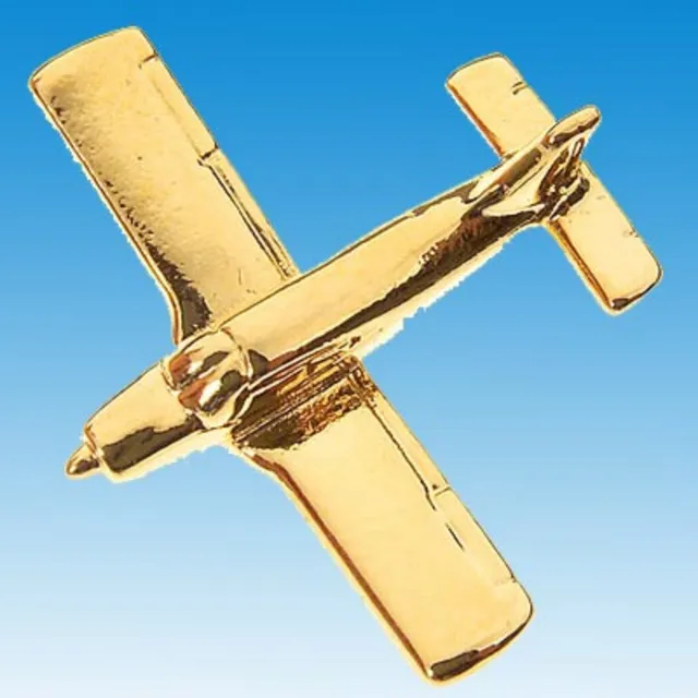 Piper Arrow Pins avion doré or fin 24K 2,5 cm écrin