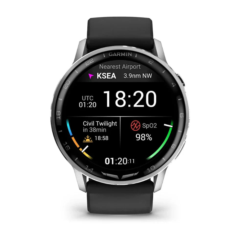 Garmin D2 Air X15 argent montre aviateur connectée AMOLED