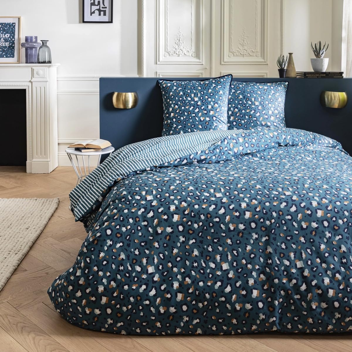 LEVASSEUR Milou parure de lit coton bleu 240x220cm
