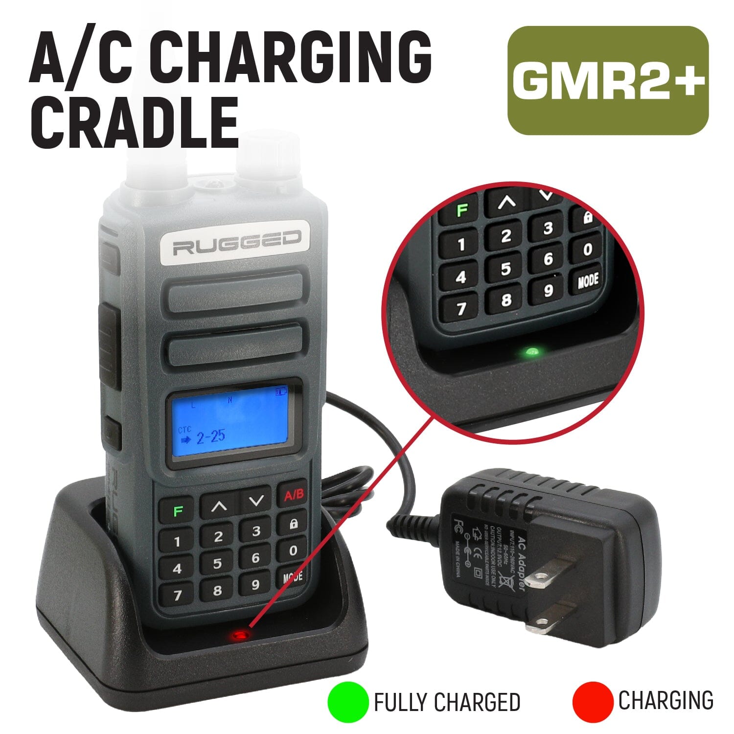 Rugged Air GMR2-PLUS talkie-walkie GMRS 22 canaux