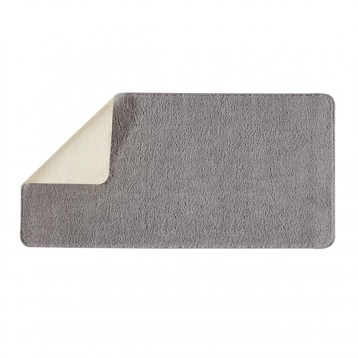 Levasseur Polynésie lot 2 tapis de bain gris 60x120 antiderspant