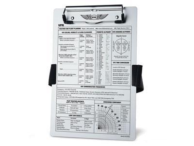 ASA Planchette aluminium VFR genou avec infos VFR