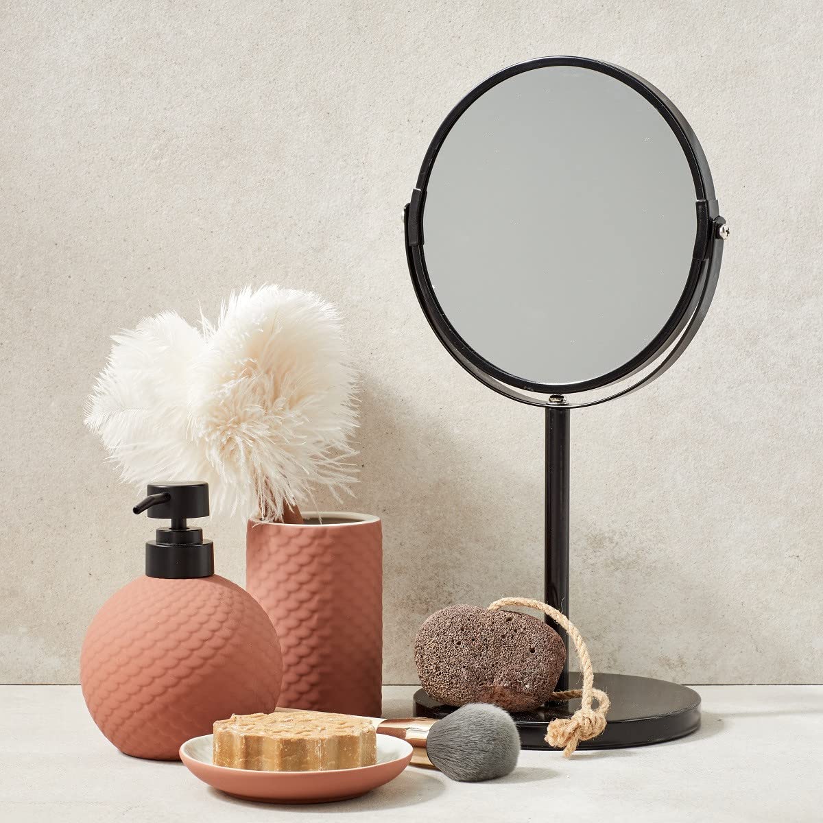 LEVASSEUR Guy Refleto miroir grossissant metal noir 15x15x35cm