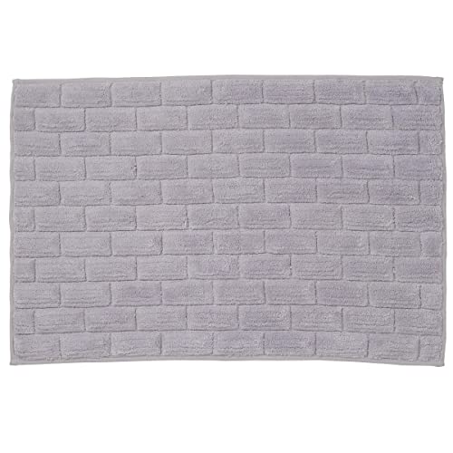 Levasseur Brick Tapis Bain Coton Gris 50x80 cm Tufté