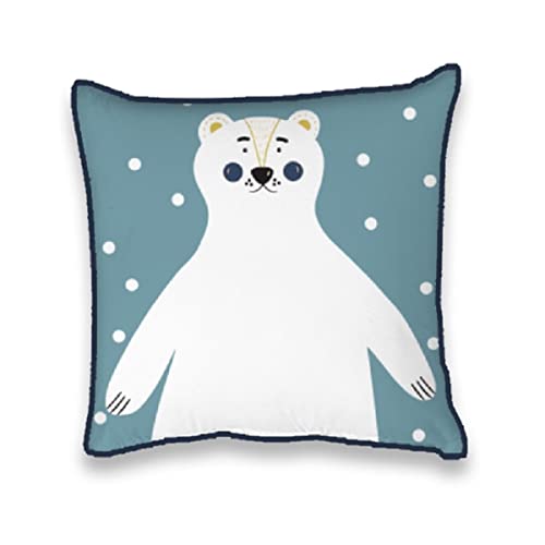 Levasseur Kids Coussin enfant Ours bleu 40x40cm coton
