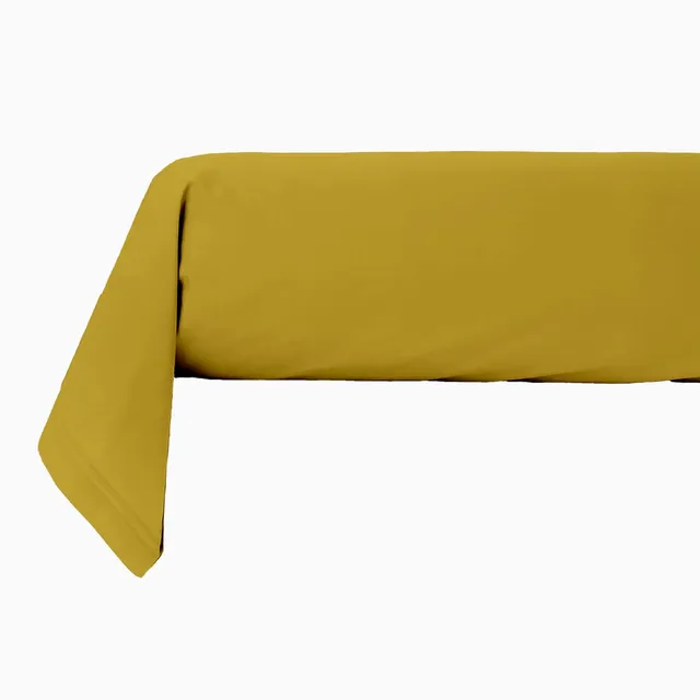 Levasseur Linge de lit Taie traversin 85x185cm jaune mimosa coton