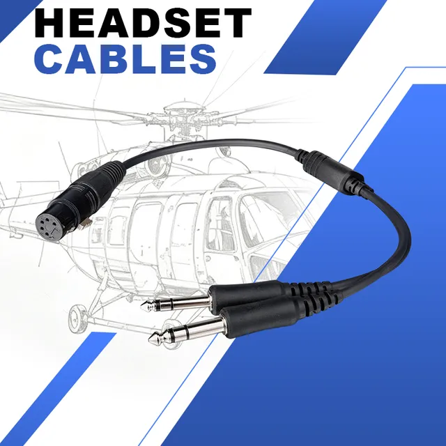 R Spider Headset Adapter Airbus XLR vers GA double jack avion