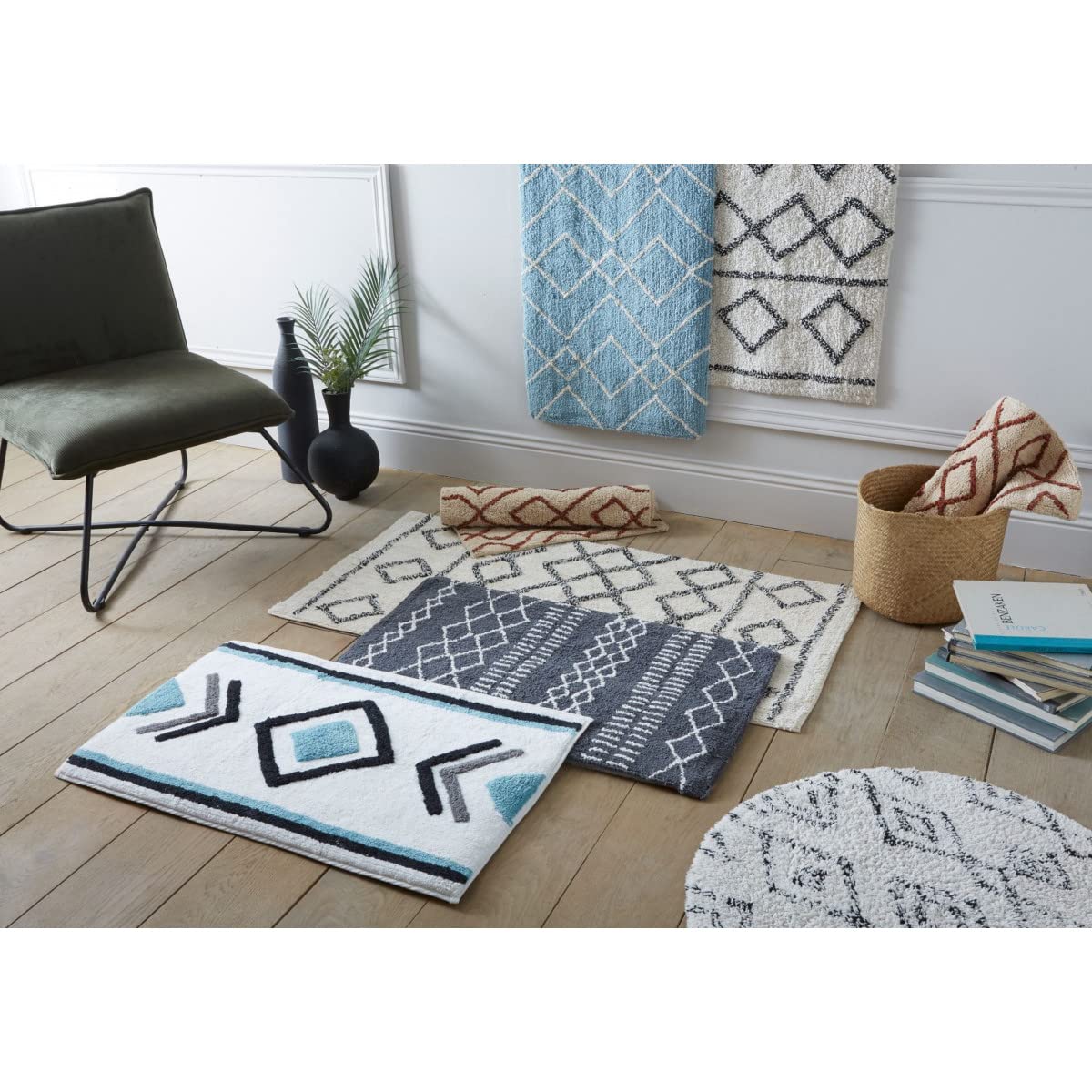 Levasseur Coton Tapis de Bain Anthracite 50x80cm Tufté