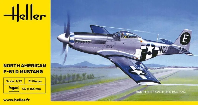 Heller P-51 Mustang maquette avion 1/72 à construire