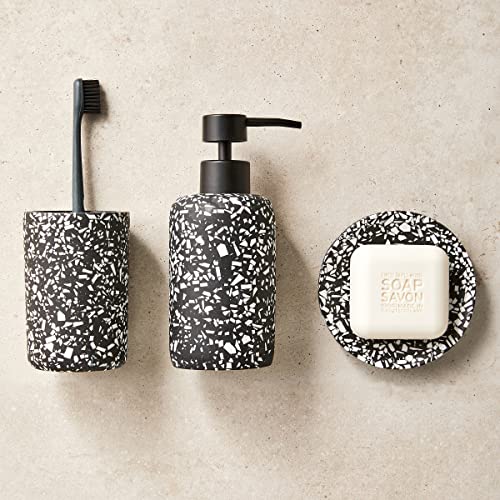 LEVASSEUR Terrazzo distributeur savon noir polyrésine