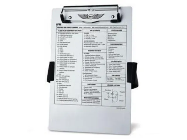 ASA planchette aluminium IFR genou pilote