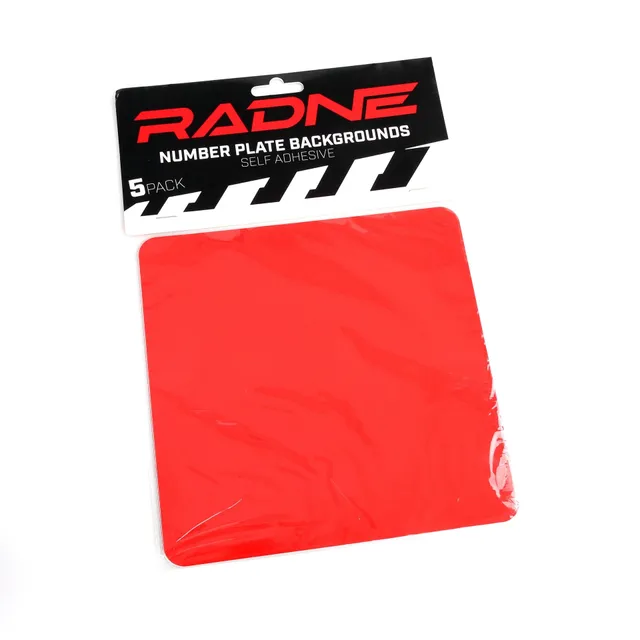 Radne plaque numéro adhésive rouge lot 5 19x19 cm