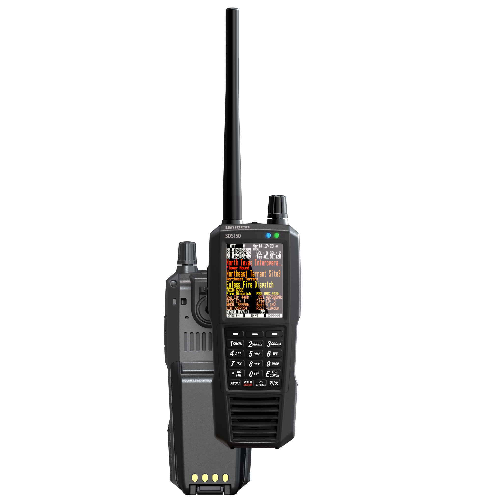 Uniden SDS150 scanner portable numérique