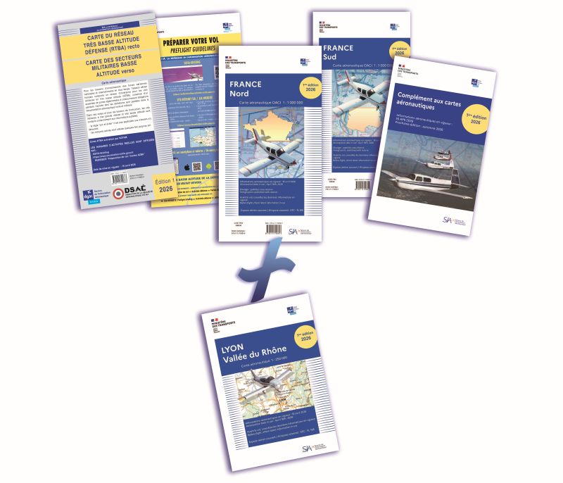 SIA Documents VFR 2026 + Carte Lyon Vallée du Rhône