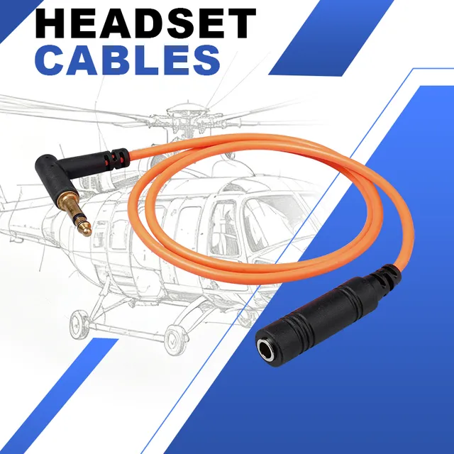 R Spider Headset Adapter rallonge casque aviation coudée