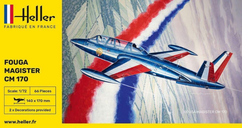 Heller Fouga Magister CM 170 maquette avion 1/72 à construire