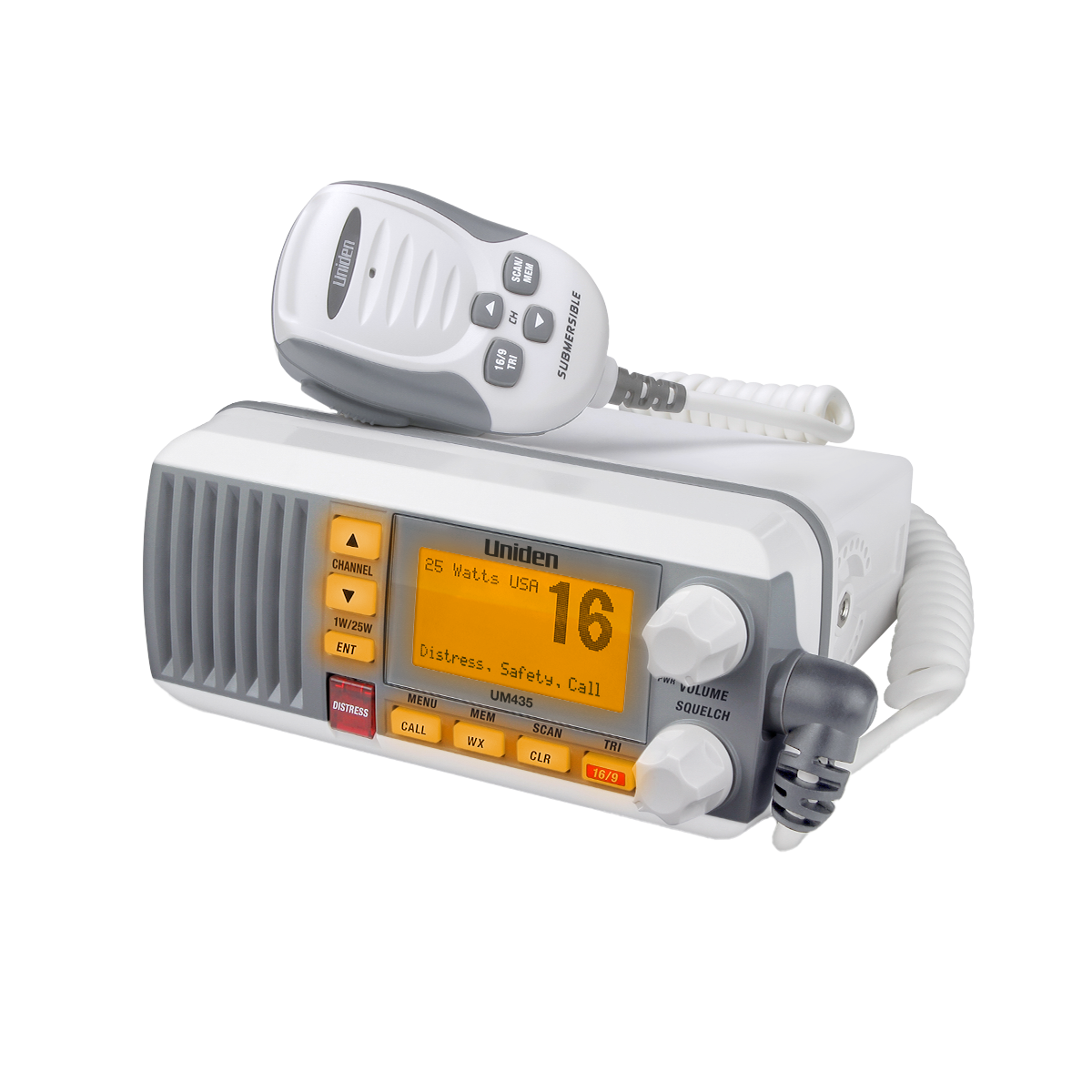 Uniden UM435 radio VHF marine fixe DSC GPS blanche