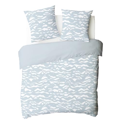 Levasseur Nordic Nuage parure de lit bleu 260x240cm coton