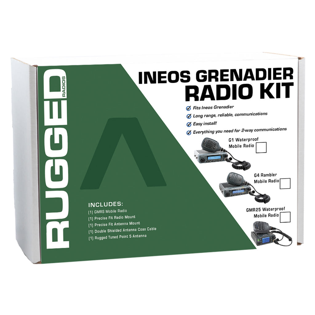 Rugged Air G1 Kit Radio Mobile GMRS Grenadier Étanche