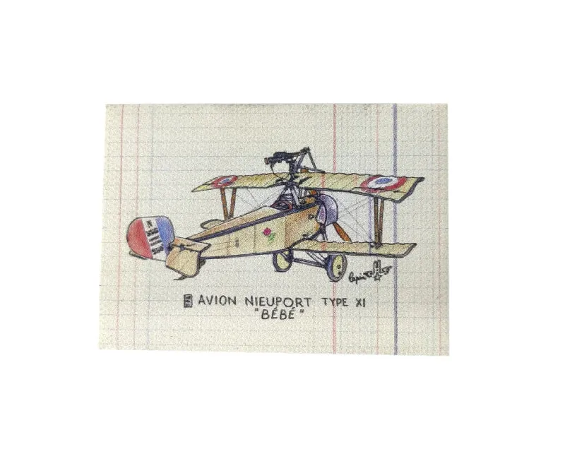 La Boutique du Pilote Magnet Nieuport XI Bébé toile 7x5cm Lapin