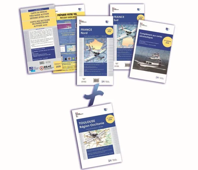 La Boutique du Pilote Documents VFR 2026 + Carte Toulouse carte aéronautique