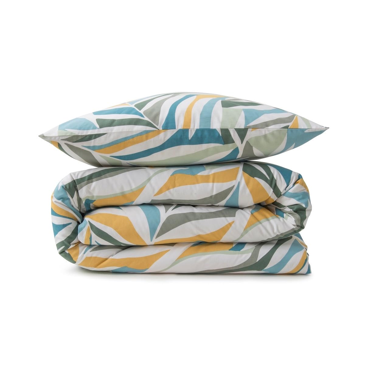 LEVASSEUR Linge de lit Leonce parure coton 260x240 vert 57 fils