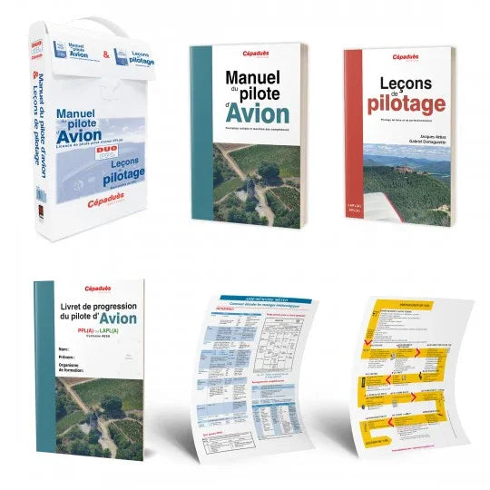 Cépaduès Mallette Duo PPL Manuel Pilote Avion 3 Livres